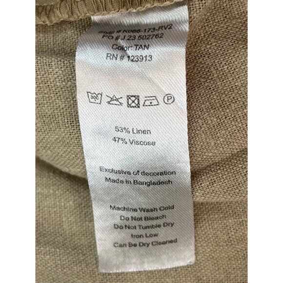 Jacks Tan Linen-Blend Drawstring Pants Small 90G - Picture 4 of 7